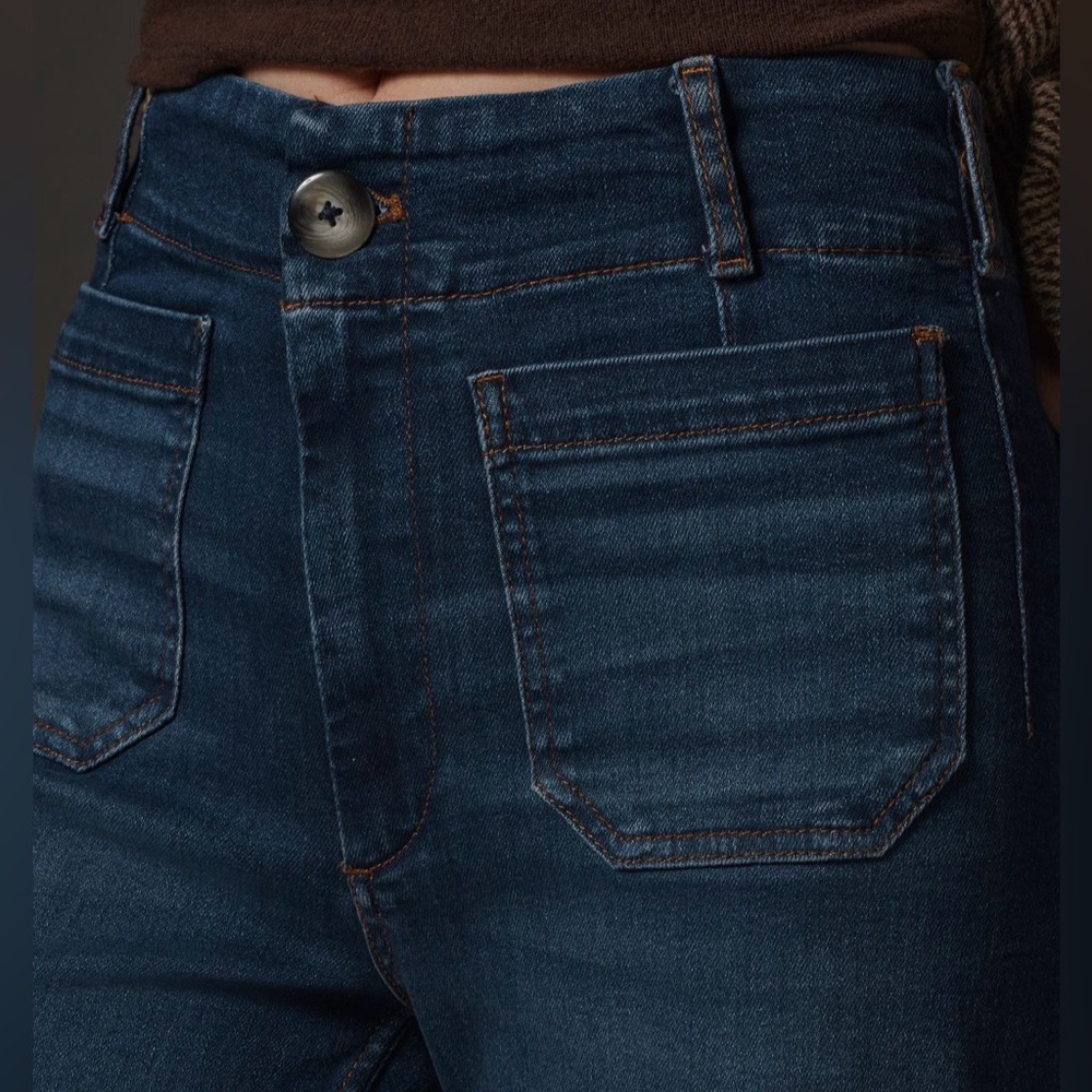 Anthropologie Collette Full Length Wide Leg Jeans by Maeve - Picture 4 of 7